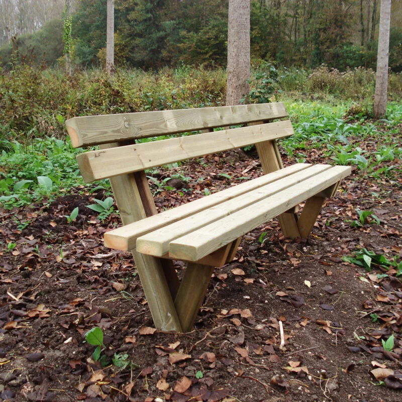 Banc en bois forestier_2