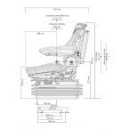 Siège de tracteur - Grammer AG - Maximo Comfort Plus tissu agri - Course de la suspension : 100 mm - 56076_2
