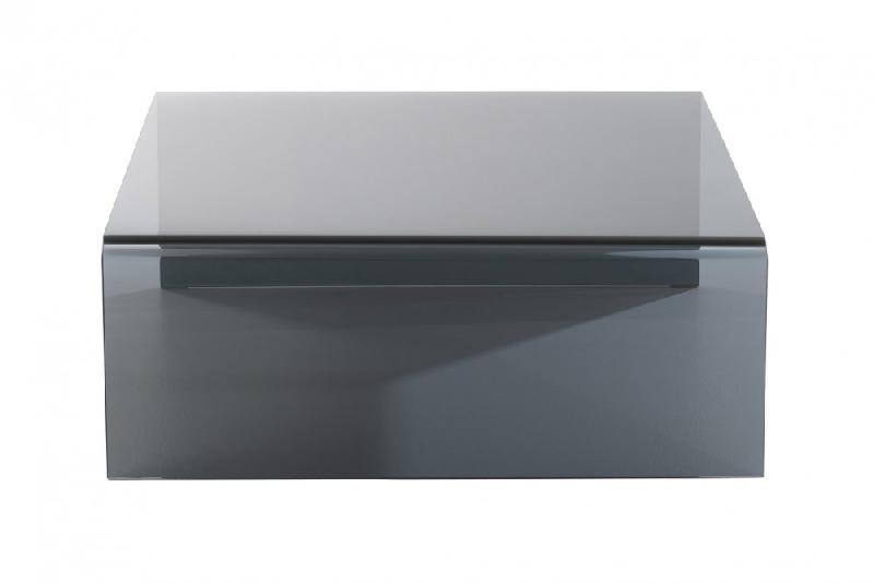 Table basse 100 cm en verre transparent fumé