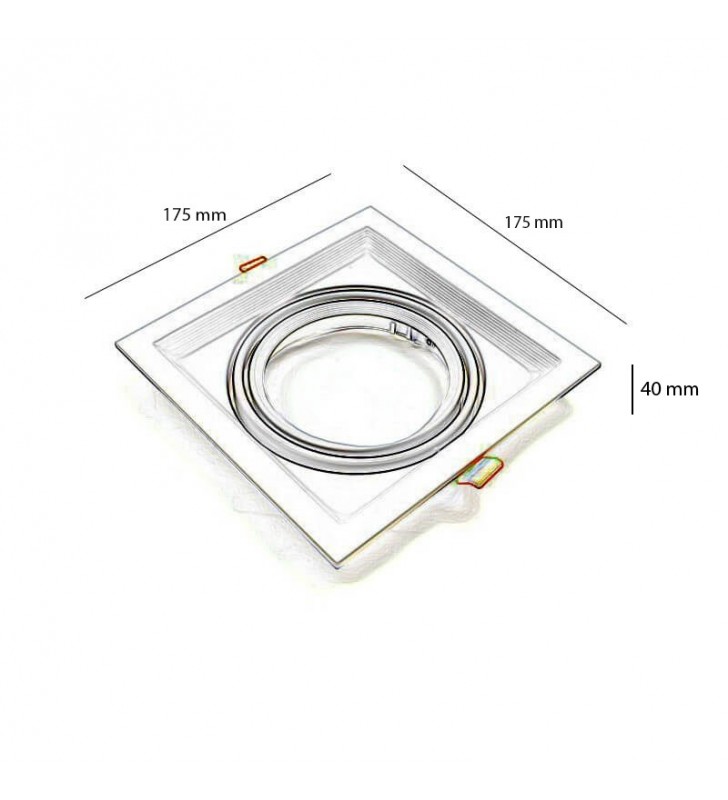 Cadre orientable encastrable - pour ampoule LED AR111 - réf AR111ENCB1 - disponible en noir_2