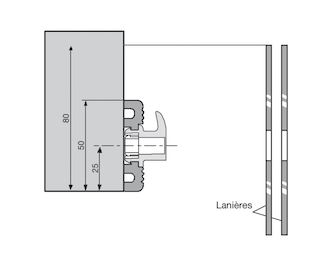 Lanière orange 2280 x 190 x 2 mm - Pour extrémité de rideau chambre froide positive - Marque Fermod_2