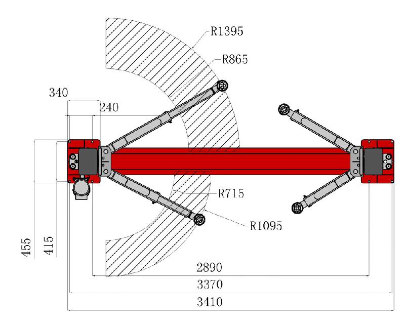 Pont élévateur 2 colonnes 4t  - Déverrouillage automatique - 220 V_2