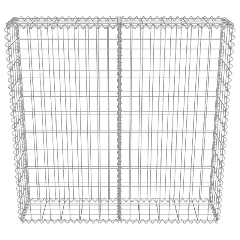 Vidaxl mur à gabion avec couvercles acier galvanisé 100x20x100 cm 143578_2