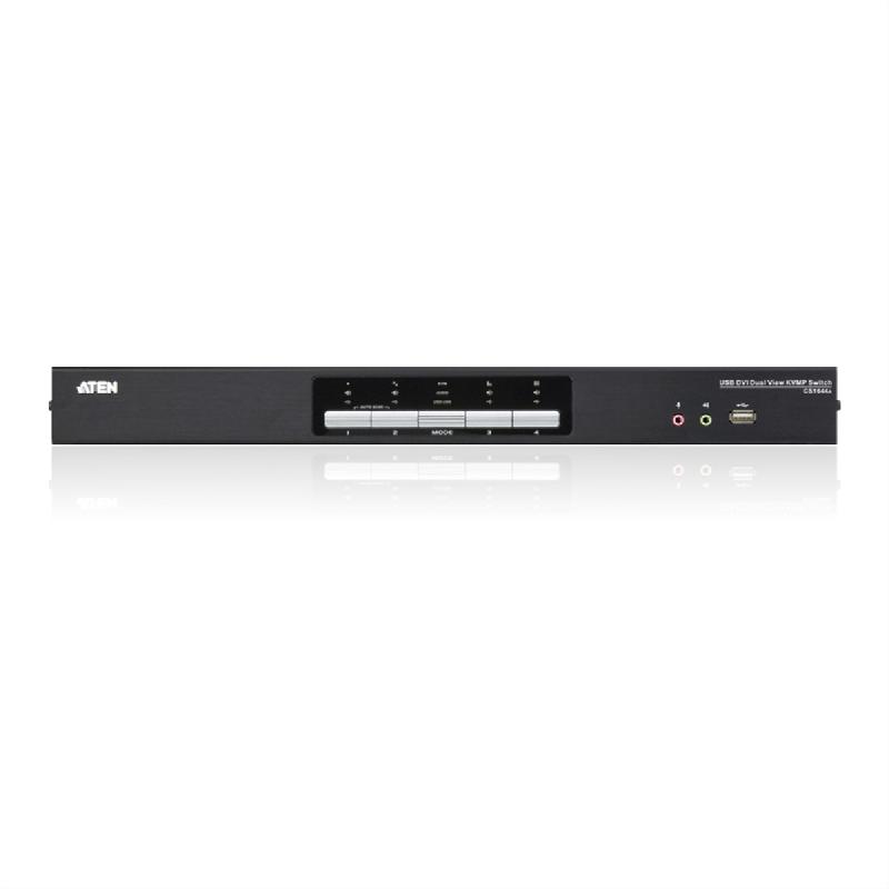 Aten cs1644a switch kvm dual-view dvi, usb, audio, usb-hub, 4 ports_2