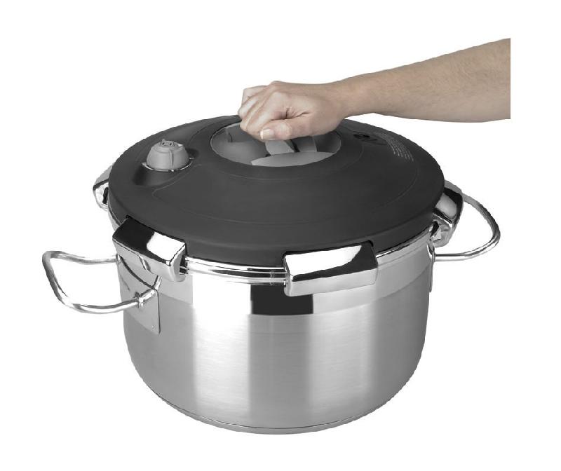 Cocotte à pression professionnelle inox 18/10 CHEF LUXE - 22 L - Compatible tous feux, avec système d'ouverture facile_2