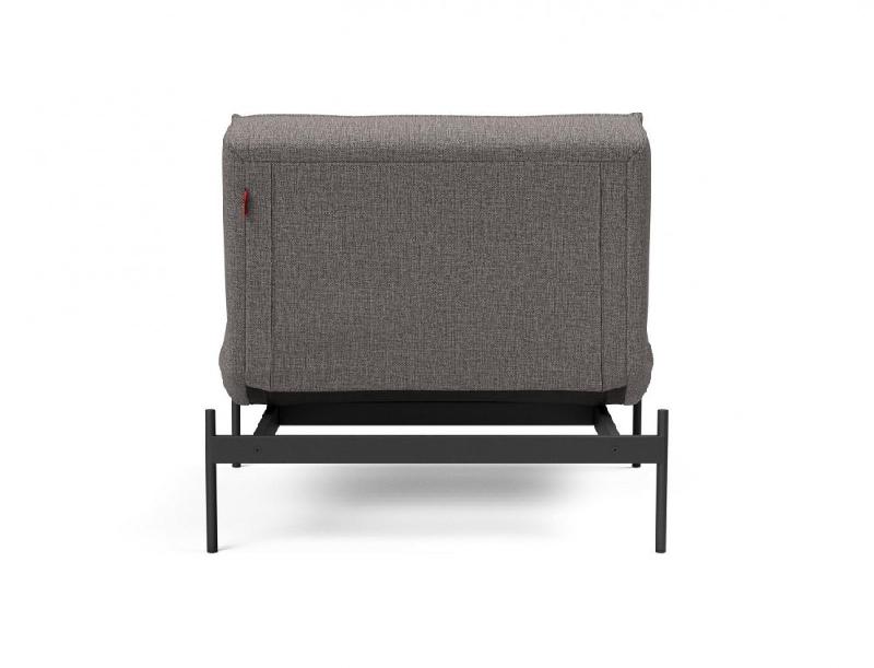 Fauteuil convertible design SPLITBACK - Innovation Living - Mixed Dance Grey - Couchage 90x115 cm - Pieds en acier noir mat_2