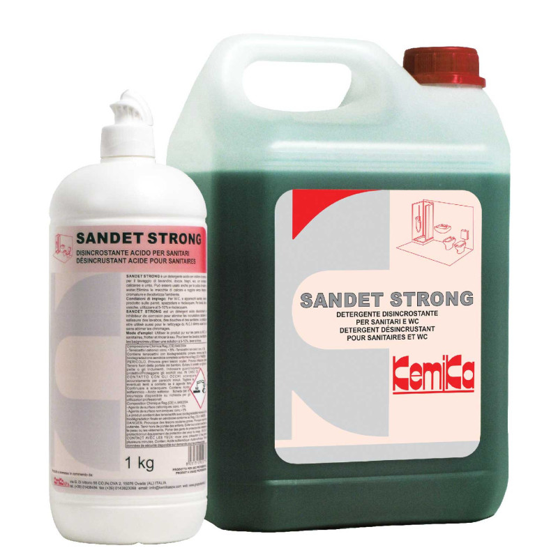 Kemika sandet strong detergent acide desodorisant pour parois des wc et sanitaires ph: 0.5-1 flacon de 1l_2