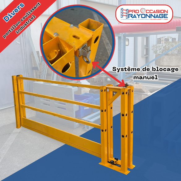 Portillon coulissant industriel pour mezzanine_2