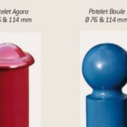206402 - Potelets fixes - EAPS - Tubes acier Ø 76 - Hauteur hors sol 1102 mm - Fixation par scellement direct_2