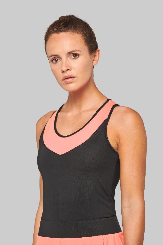 Débardeur de padel bicolore femme PROACT - Réf: PA4031 - 80% polyester, 20% élasthanne_2