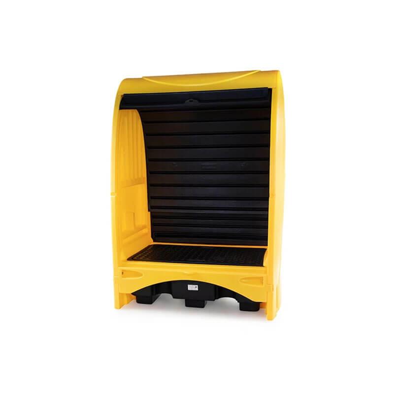 Armoire de rétention PEHD 1565x1095x2110 + Caillebotis PE - 250L - Jaune_2