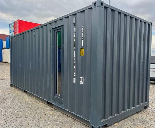 Conteneur maritime 20' avec portes sectionnelles - Dimensions extérieures : 6,06m x 2,44m x 2,90m_2