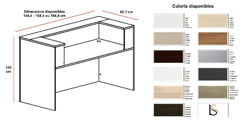 Bureau d'accueil Delta monocolor - Mobel Linea - 144, Anthracite_2