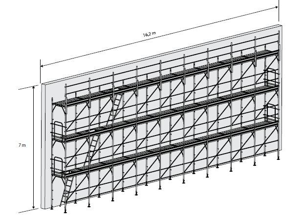 Échafaudage C.P.1 SPEED avec garde-corps renforcé