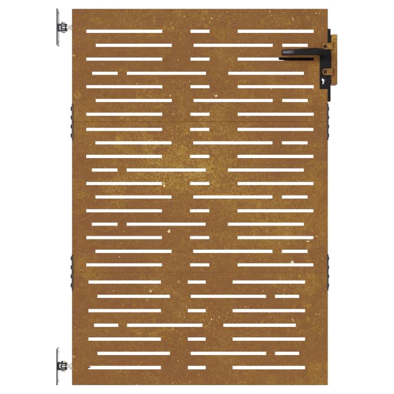 Vidaxl portail de jardin 85x125 cm acier corten conception de carré 153246_2
