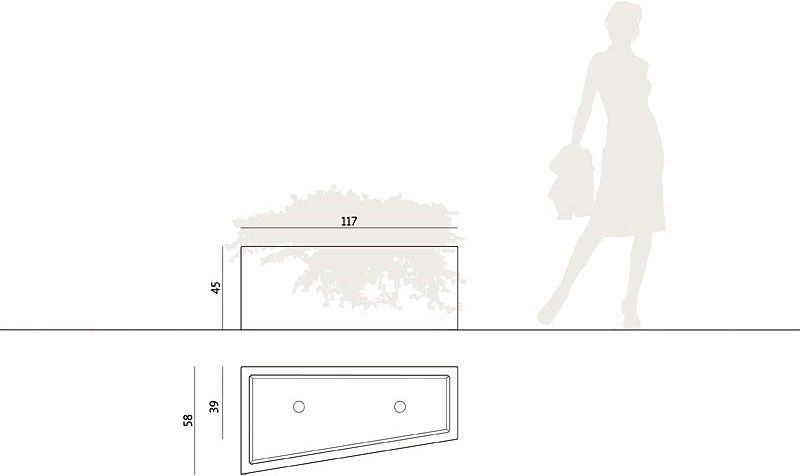 Intal 133147 - Jardinières en béton sablé ou peint - Komserwis - Hauteur 45 cm_2