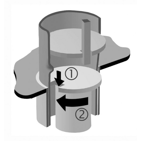 Potelet amovible Primabloc Forum - diamètre 76mm - à clé - finition peint sur zinc_2