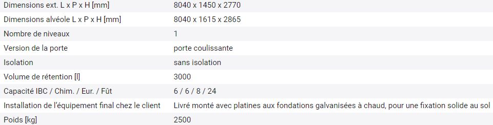 Conteneur de stockage 148218W - 1P 814 avec portes coulissantes et bac de rétention en acier intégré_2