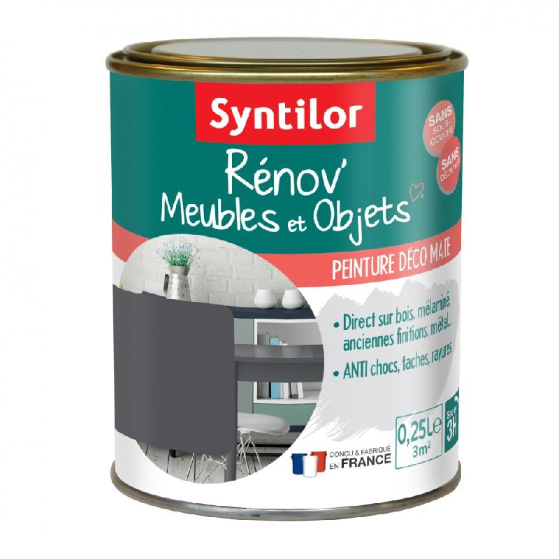Peinture meuble et boiserie rénov' SYNTILOR - gris design mat 250 ml - sans sous-couche, anti-chocs, résistante et couvrante_2