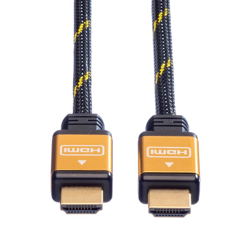 Roline gold câble hdmi high speed, m-m, retail blister, 1 m_2