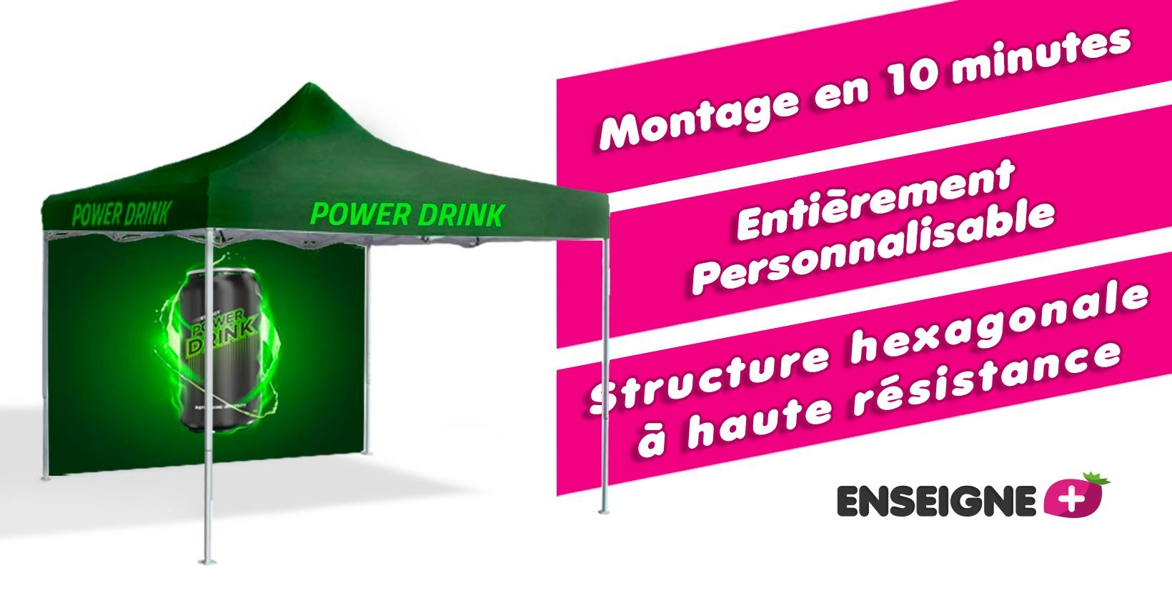 Barnum 3x3 personnalisé - Léger, robuste et modulaire avec structure en aluminium et toit personnalisable_2