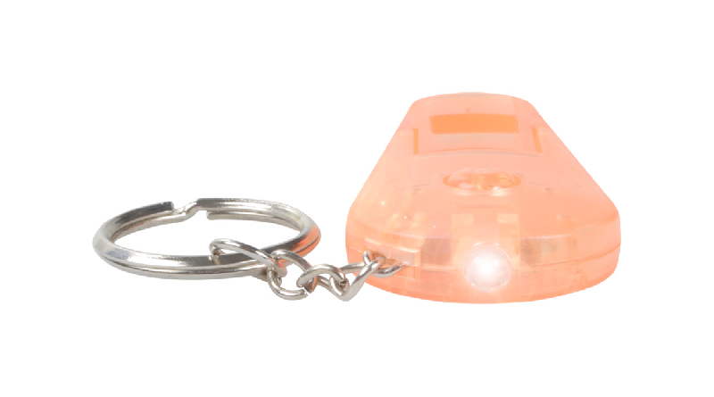 Porte-clés publicitaire - lampe et sifflet en plastique frosty - couleur orange_2