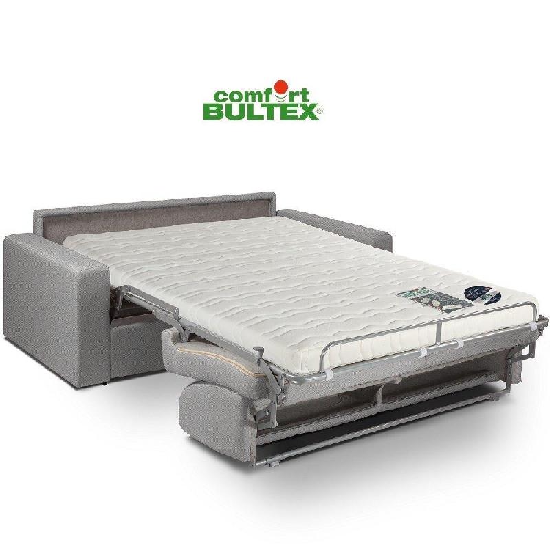 Canapé convertible CRÉPUSCULE - Matelas 120 cm Comfort Bultex® - Tweed gris clair - Ouverture EXPRESS_2