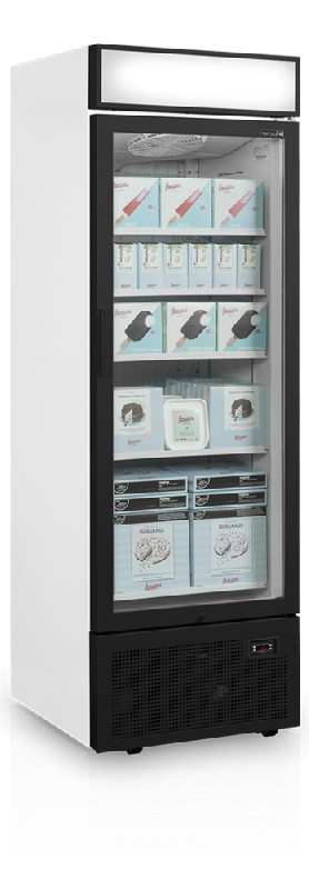 Congélateur vertical de vitrine Ventilé L.680mm 440L ext.Blanc TEFCOLD_2