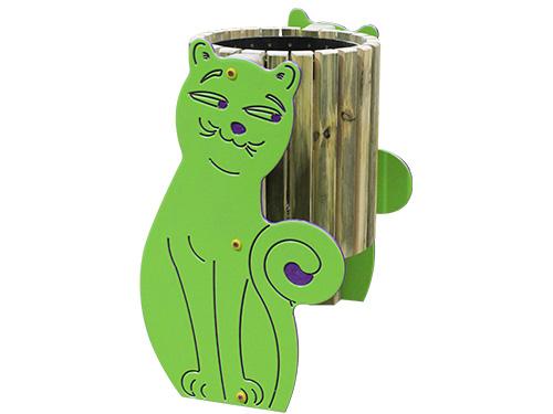 Corbeilles enfants - Dino, Chat, Fleur - Bois traité et polyéthylène - 30L à 50L_2