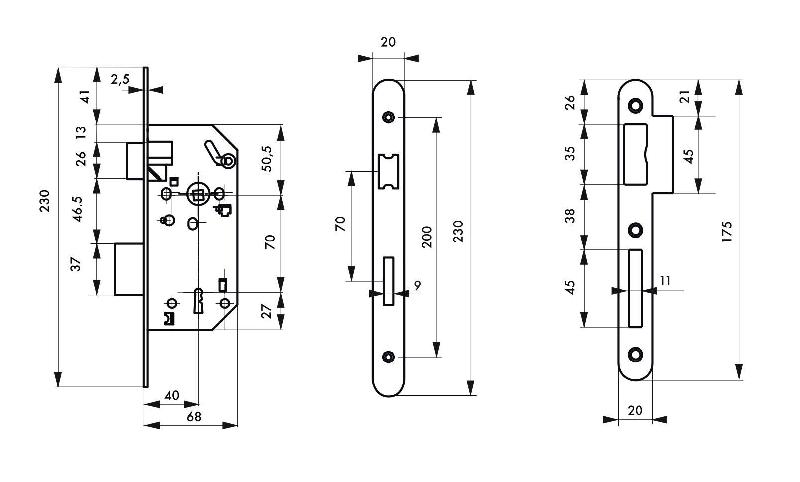 Serrure à encastrer Monomax NF - Têtère inox pour porte intérieure - Réversible sans démontage - Garantie 10 ans_2