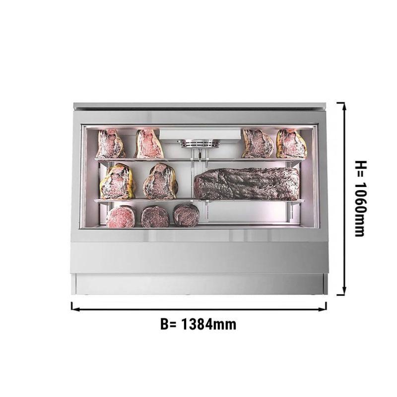 Vitrine réfrigérée à viande en acier inoxydable - L 1384 mm_2