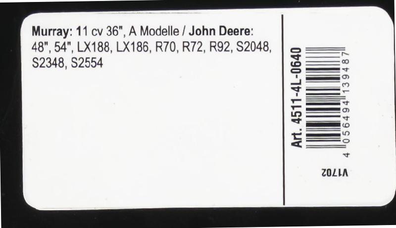 Courroie trapézoïdale X-Grip V - Type 4L640_2