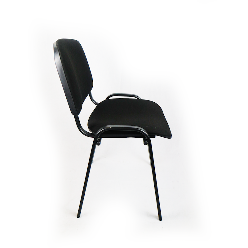 Chaise visiteur noir classique d'occasion - Pratique et résistante - Usage quotidien_2
