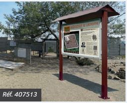 Panneau-vitrine d'extérieur simple et efficace - Support en tube acier ø 114 mm - CARREFOUR_2