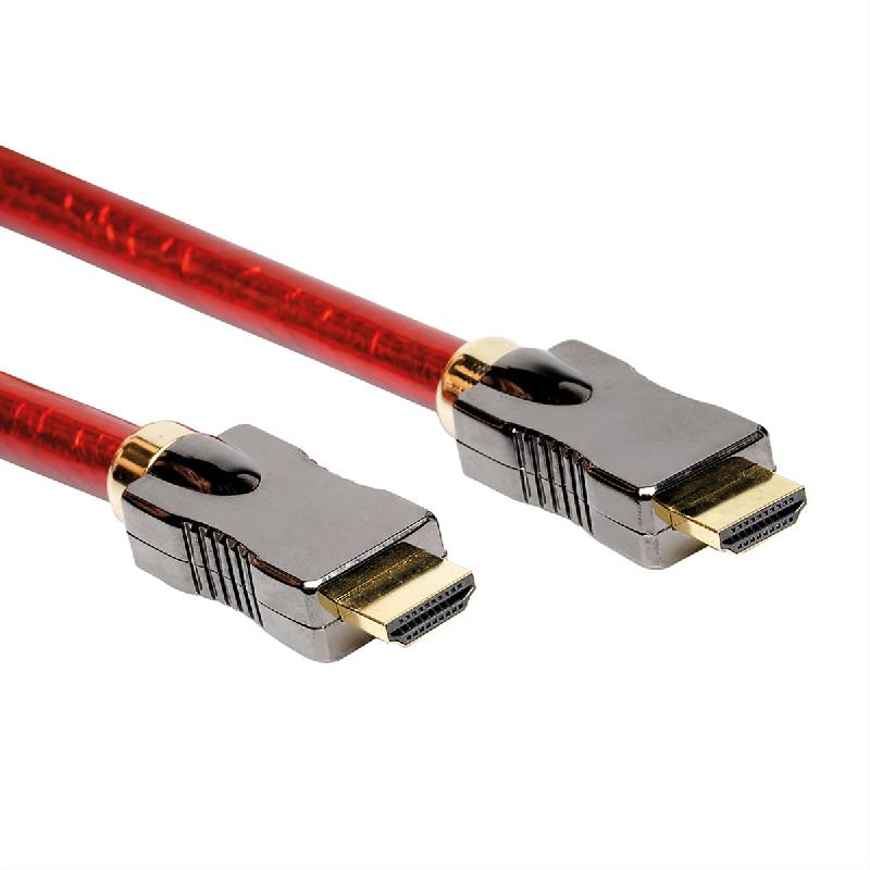 ROLINE Câble HDMI 8K (7680 x 4320) avec Ethernet, M/M, rouge, 1 m_2