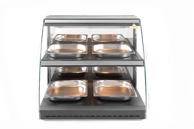 Vitrine de table chauffante quartz deux niveaux HENDI_2