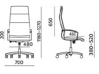 Fauteuil de direction en cuir noir ESTRO - Référence 7691 FD B - Fabrication française, conforme NF EN 1335_2