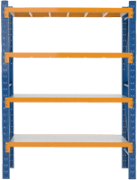 Rayonnage semi-lourd neuf modulable - stockage manuel pour particuliers et entreprises - 2 échelles et 3 ou 5 niveaux de lisses_2