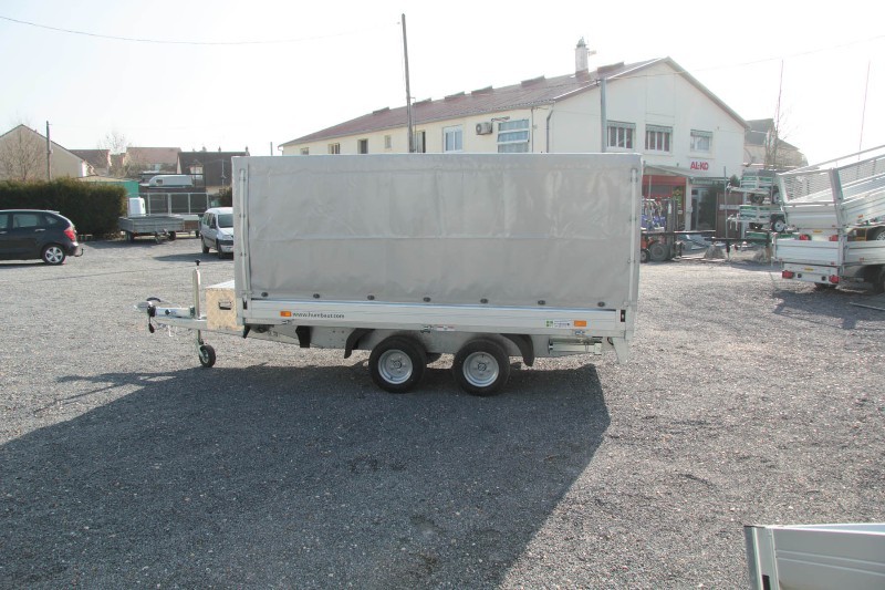 Remorque plateau - Humbaur HN 203118 / HN 253118 - 2 essieux, ridelles alu, roues surbaissées_2