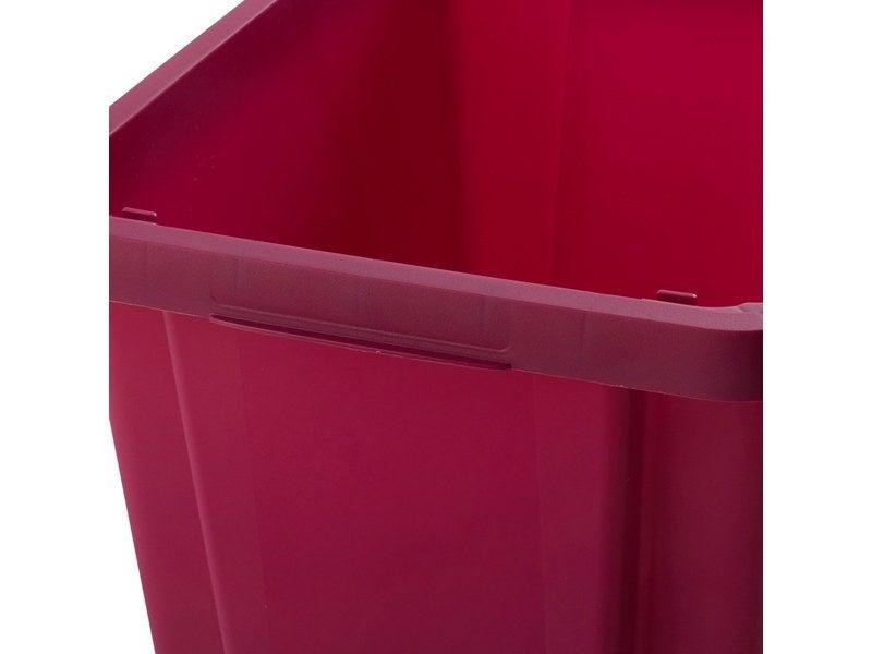 Boîte de stockage superposable en polypropylène - 16L - Couleur rose_2