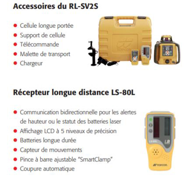 Niveau laser rotatif double pente TOPCON RL-SV2S - Pack complet avec trépied et mire aluminium 4m_2