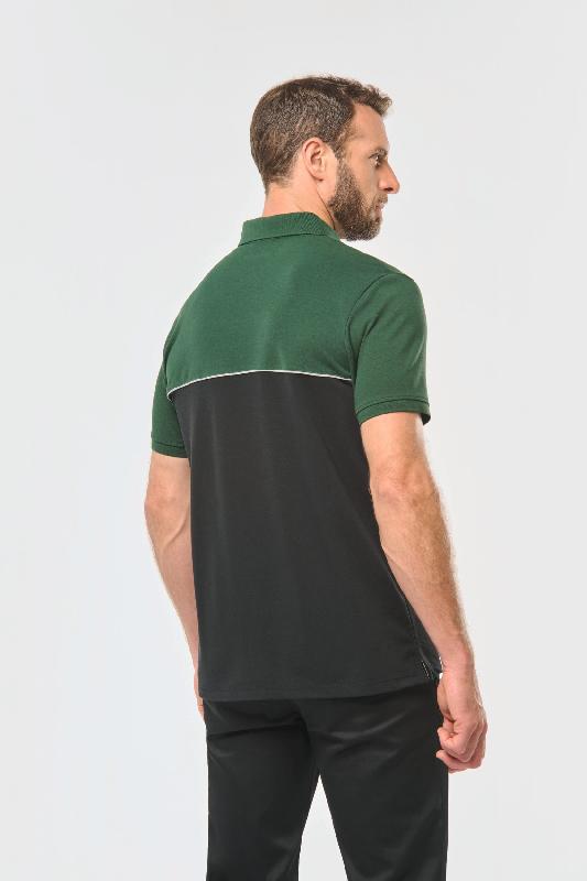 Polo bicolore écoresponsable manches courtes unisexe - WK210 - Antiboulochage et lavable à 60°C_2