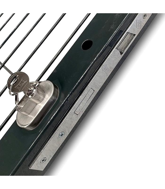 Portillon pour grillage rigide anthracite RAL7016 - largeur 100cm - acier galvanisé plastifié_2