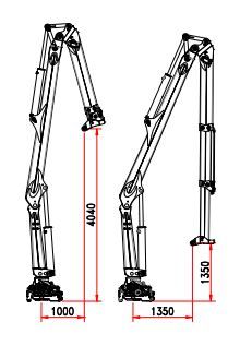 R 150 MS2 Grue auxiliaire - Bob Spa - Capacité de levage 150 kNm - Non repliable avec extensions hydrauliques_2