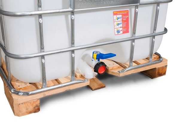 266177W - Cuve Recobulk IBC 1000 Litres - Palette Bois, Ouverture DN 225, Sortie DN 50_2