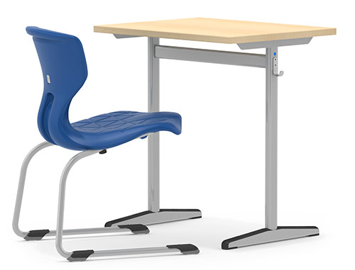 Chaise FLEXO avec appui sur table - Réf 7854 - BIOLAB - Piètement en C - Hauteur T2 à T7 - Empilable et ergonomique_2