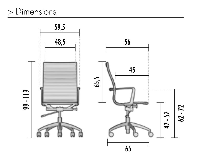 Fauteuil de direction Evole en eco cuir - Mobel Linea - Noir_2