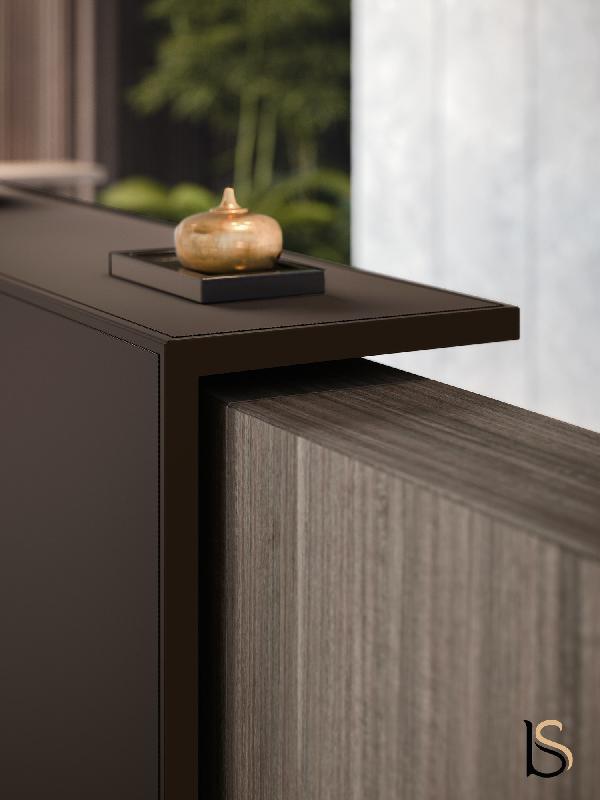 Banque d'accueil Z2 cuir haut de gamme - Officity - 286, Eucalyptus, Cuir brun_2