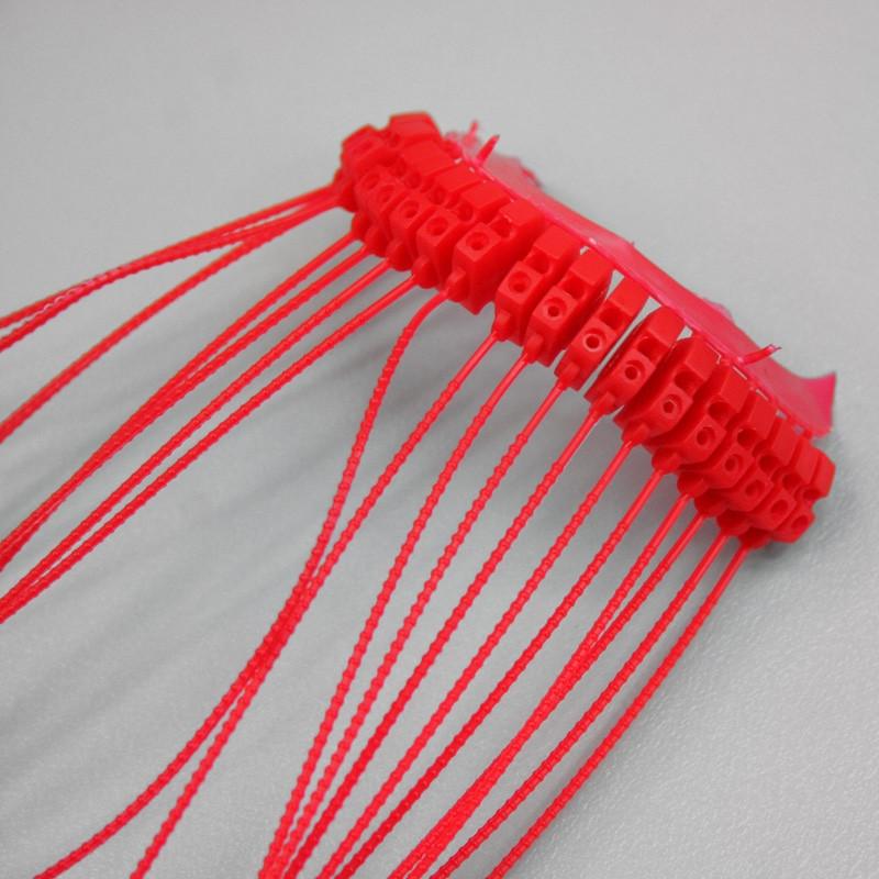 Scellé PP à tige crantée ronde - Longueur 167mm-Tige Ø1.2mm-Rouge_2