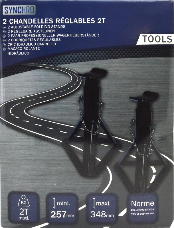 SYNCHRO - Chandelles de levage 2 tonnes 240-355 mm (x2) - 223548_2